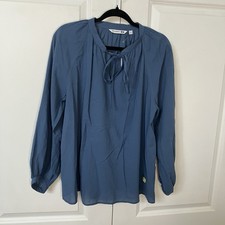 NWT Uniqlo x JW Anderson Cotton Sheer Volume Gather Long Sleeve Blouse Womens M