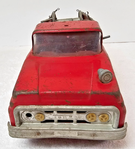 Vintage 1950s Tonka Suburban Pumper Fire Truck 18" Pressed Steel No. 5 USA - Picture 3 of 13