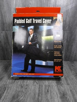 Knight gepolsterte Golftasche Reisehülle schwarz brandneu Ausweis Fenster 12''x 12'' x 51''