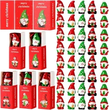 Leyndo 40 Sets Christmas Mini Resin Gnomes Miniature Gnome Figurines with... 