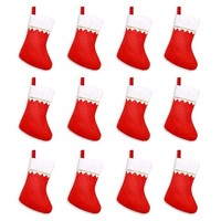 Nikolausstiefel Personalisiert Weihnachtsstrumpf Rot Dekoration 12 StüCk 36Cm