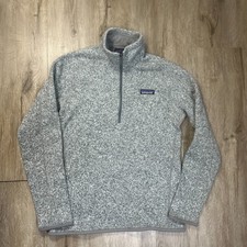 Patagonia Women's Better Sweater 1/4 Zip Gray Medium Fleece Pullover