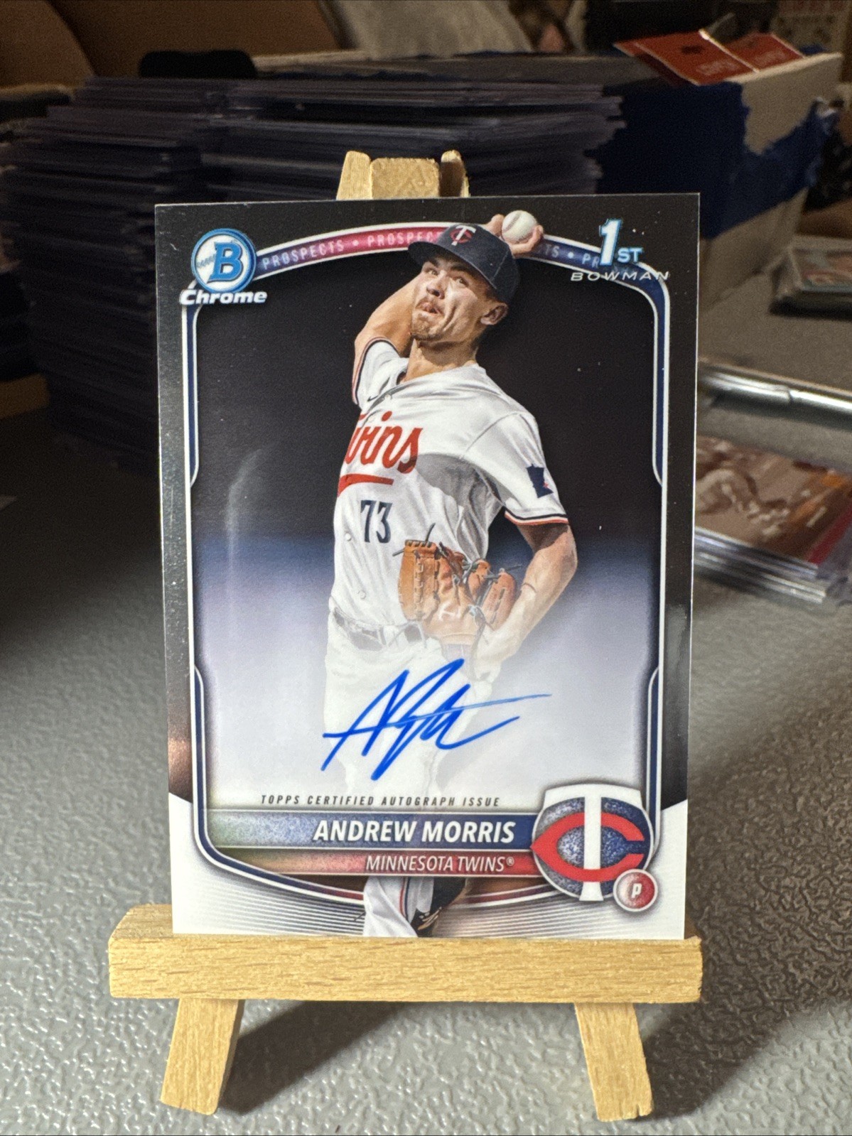2025 Bowman - Chrome Prospect Autographs Andrew Morris #CPA-AMO (AU, RC)