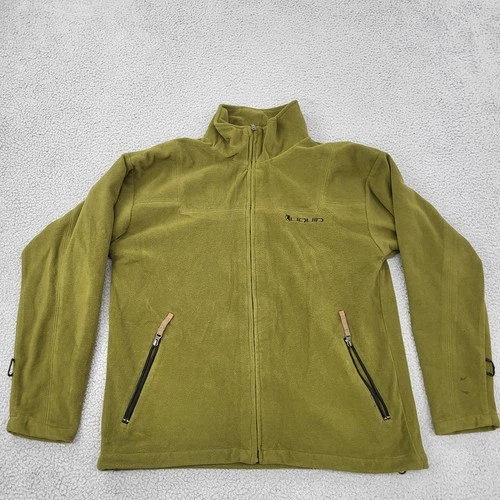 Liquid Boardwear V2500 Fleece Jacket Mens Medium Green Full Zip Pockets - product listing photo
