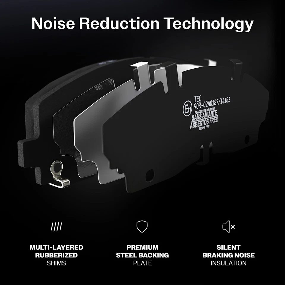 TEC TEC-1506 Brake Pad Sets 2-Wheel Set Front for Honda Civic Acura TSX Accord Foto 4 de 4