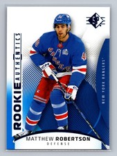 2025-26 SP #128 Matthew Robertson New York Rangers Blue Parallel RC