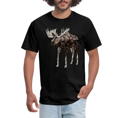 Moose Geometric Style Men's T-Shirt