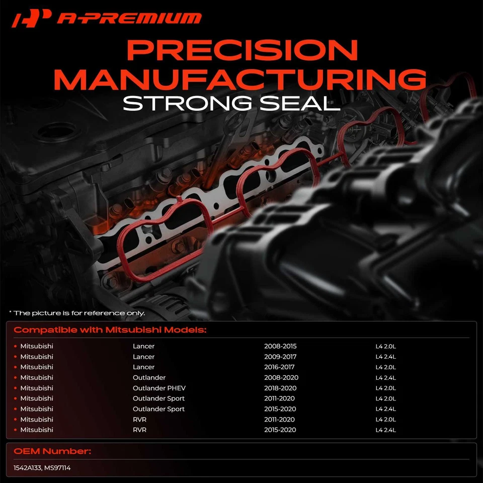 Junta inferior del colector de admisión del motor A-Premium nueva para Mitsubishi Outlander Sport Foto 2 de 4