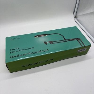 Overhead Camera Mount w/ Ring Light Phone Arm Tripod for YouTube Cooking Video