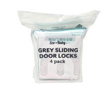 Eco-Baby Grey Sliding Door Locks, 4 Pack