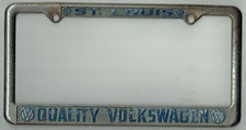 Rare Quality Volkswagen St. Louis Missouri Vintage Vw Dealer License Plate Frame