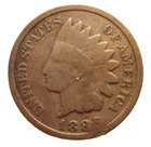 1886 Type 2 Indian Head Cent Penny G Good condition