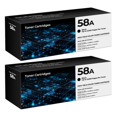 2PK CF258A 58A Toner for HP LaserJet Enterprise M406 Pro M404dn M404dw MFP M428