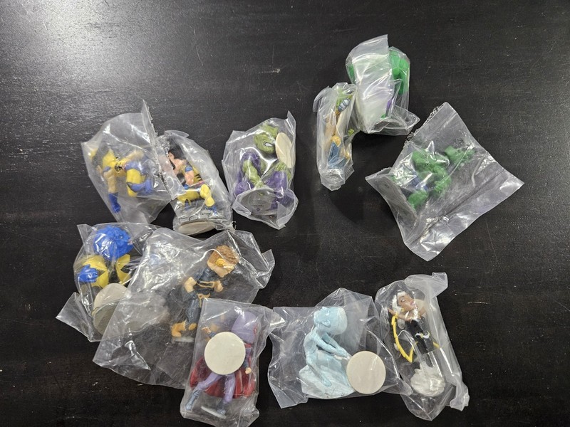 Marvel Comics Mini Bobblehead Lot Of 11 Figures X-men Hulk Wolverine
