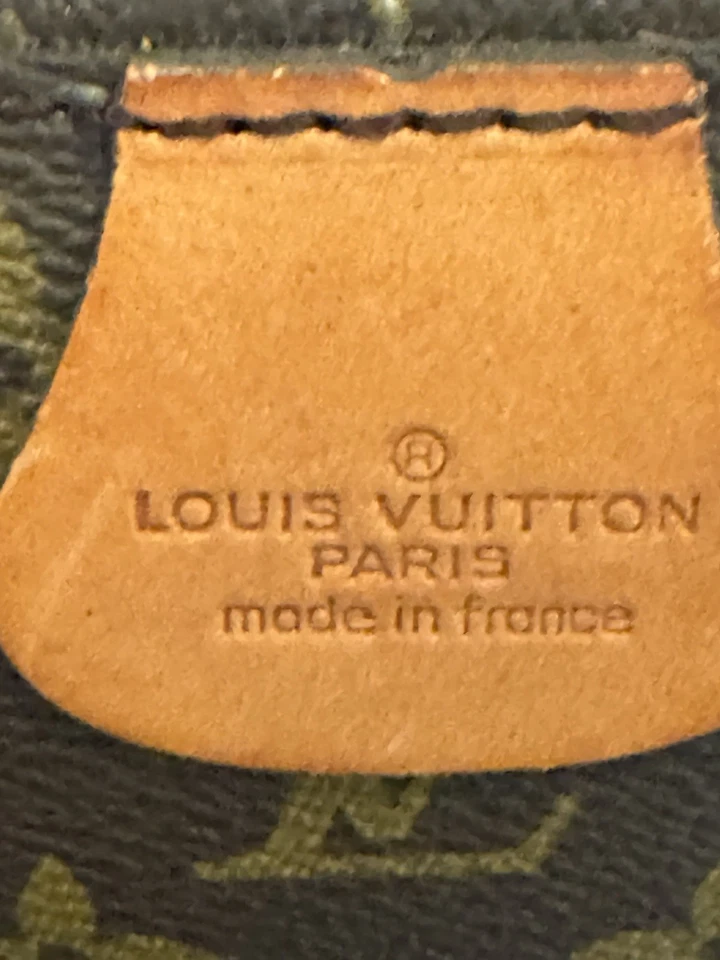 Estuche de tren Louis Vuitton vintage con monograma 1983 sello de taller francés raro raro Foto 3 de 4