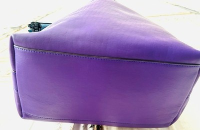 New Coach Ultraviolet Purple All Leather Legacy Duffle Shoulder