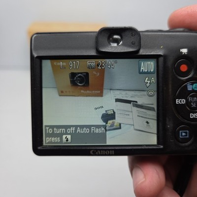 Canon PowerShot A1400 16.0 MP Digital Camera - Black for sale