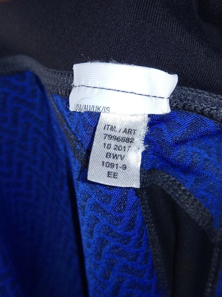 Leggings Kirkland Signature Activewear para mujer talla pequeña azul/negro S Foto 3 de 3