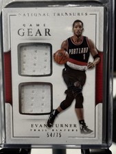2016-17 Panini National Treasures Game Gear Duals Evan Turner #22/75 MEM
