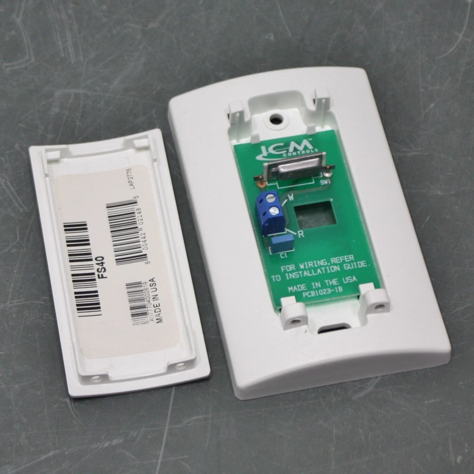 (6) ICM Low Voltage Thermostat FS40, Heat Only, 1 Stage, Wall Mount, White - Image 4 of 4