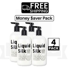 Liquid Silk Personal Water Based Lubricant Large Pump Bottle 500ml - PACK OF 4