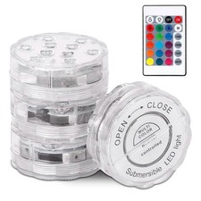 4-Piece: Submersible RGB LED Lights
