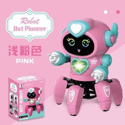 Six - Claw Dancing Robot Toy, Smart with Lights & Music (Random Pink/Blue)
