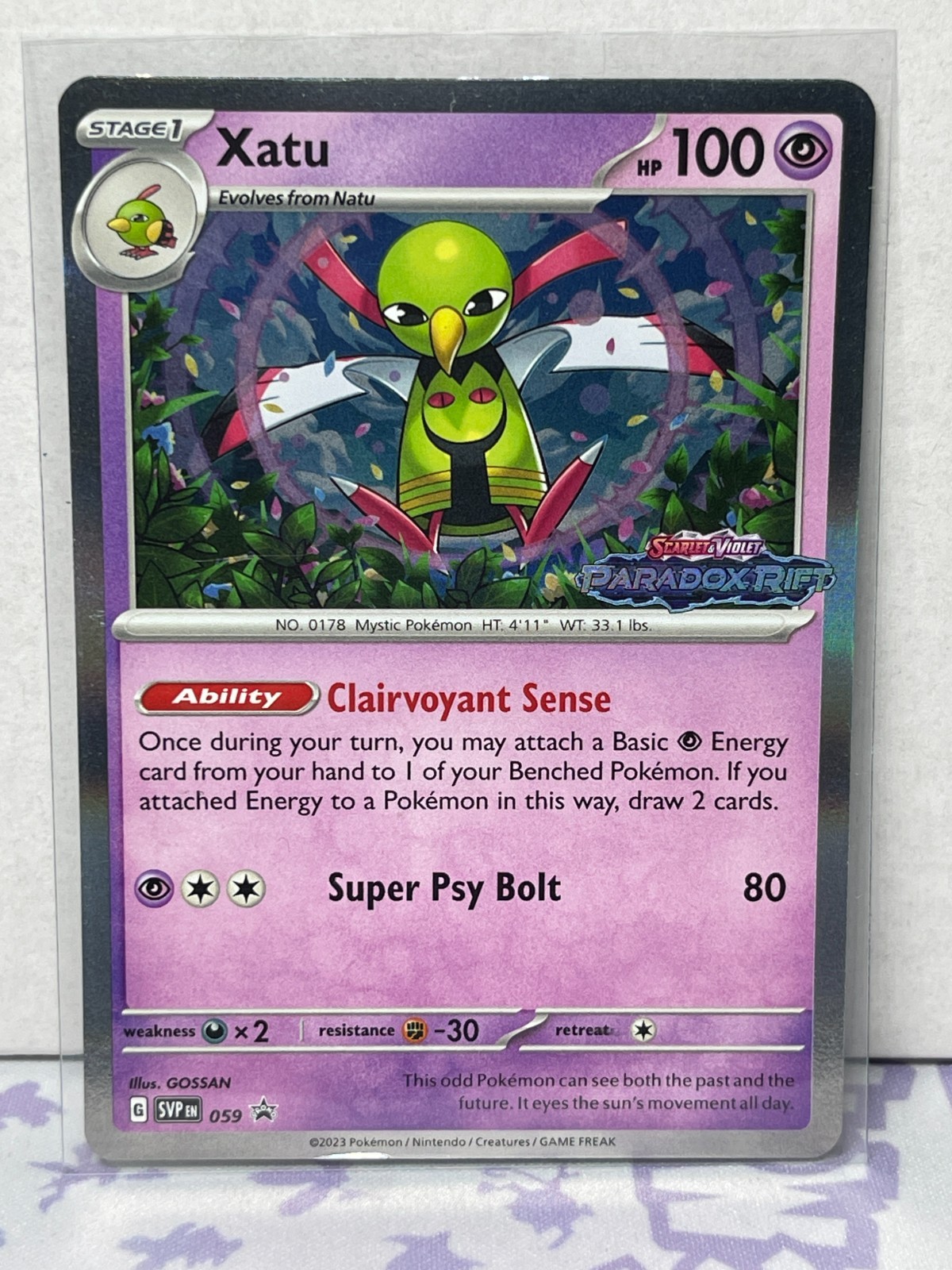 Xatu - 059 (Prerelease) 059 Sv: Scarlet & Violet Promo Cards Holo