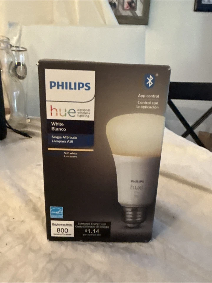 Philips Hue White Smart Bulb - 476861 Bluetooth App Control A19 BULB REPLACEMENT - Image 2 of 4
