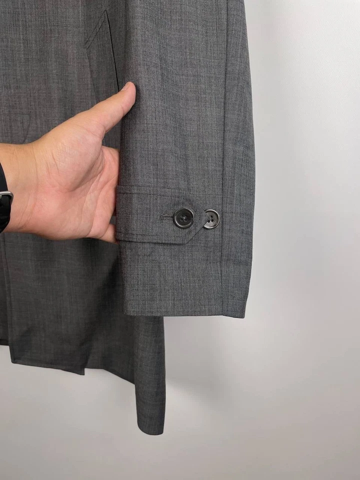 Thom Browne gray wool coat jacket hand made in New York size 0 - Image 3 of 4
