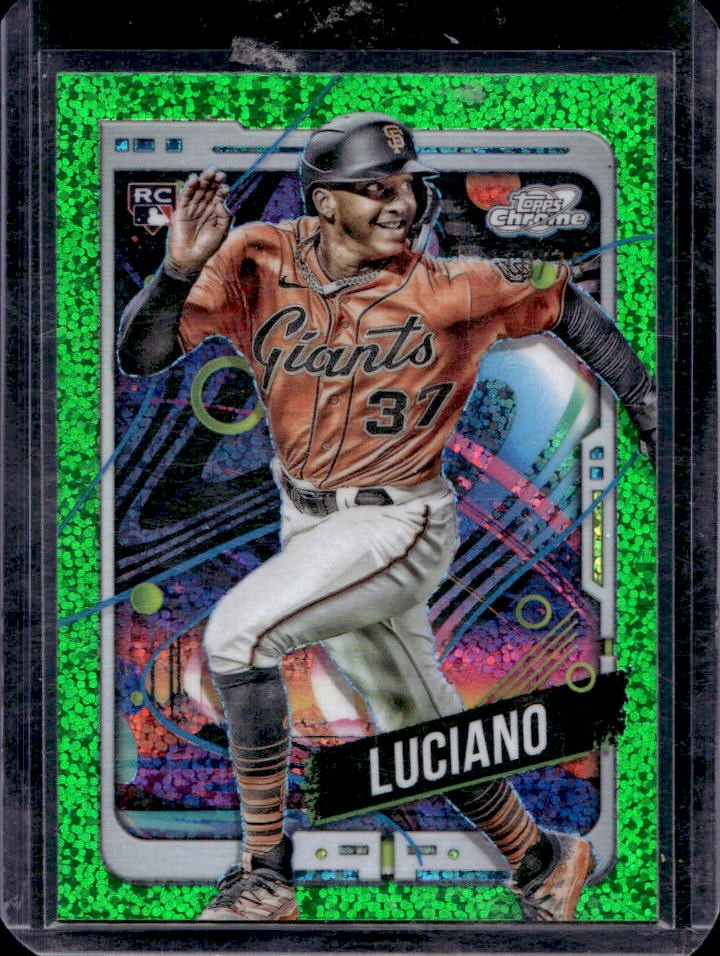 2024 Topps Cosmic Chrome Marco Luciano RC Green Refractor #13/75