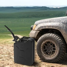 Portable Fuel Tank 20L 5Gal , Emergency Backup Fuel Container, Black,US Standard