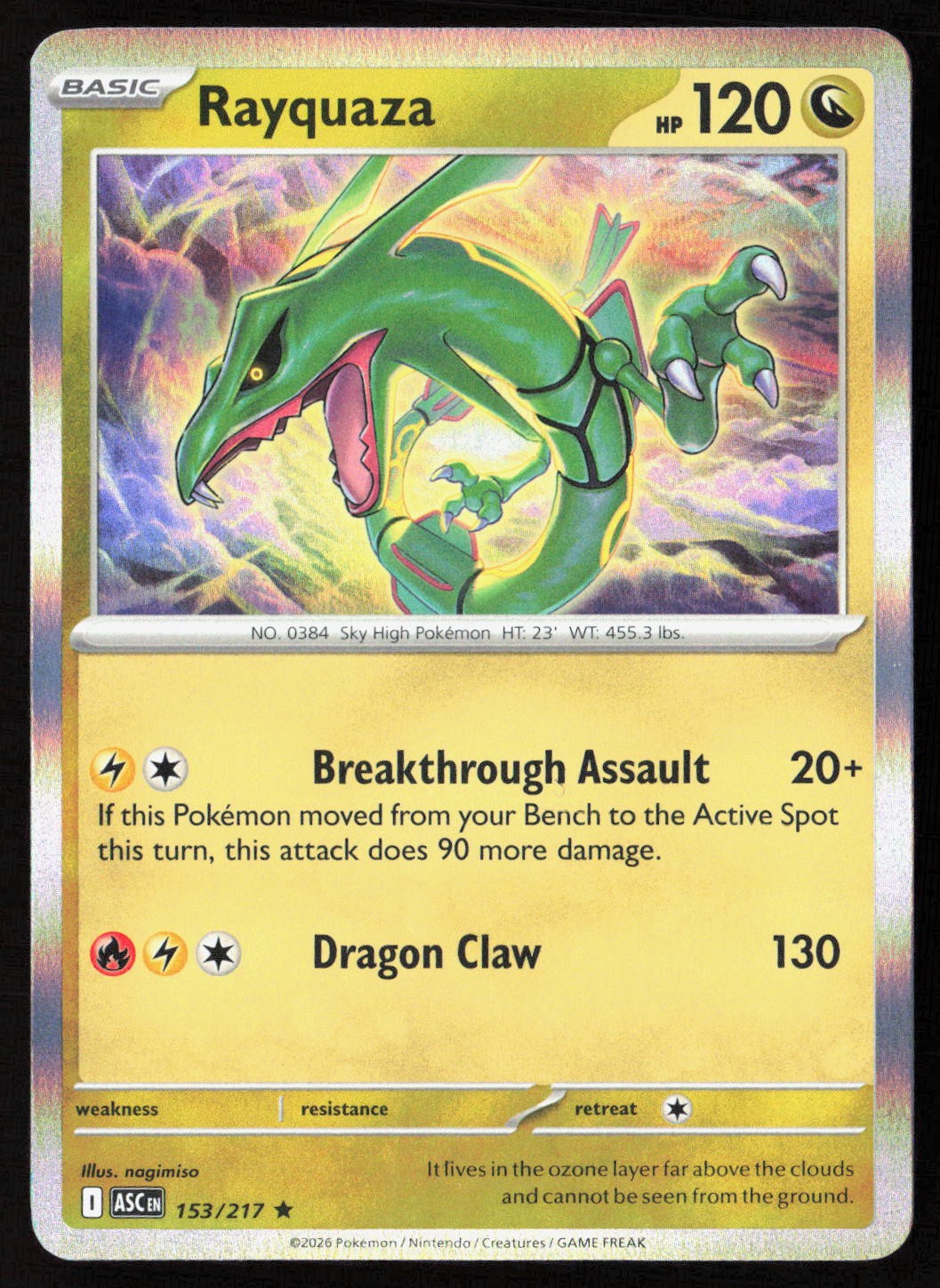 Rayquaza Holo Rare ME: Ascended Heroes 153/217 NM