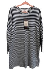 CPC Childrenswear Jillian Dress Size 7 Blue White Stripe Casual Girls Dress NWT