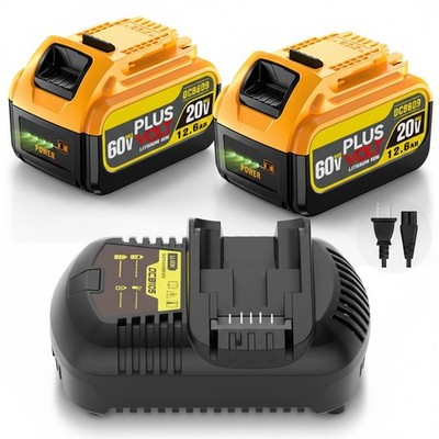 12.6Ah 20V/60V FLEX MAX Compatible with Dewalt Lithium Ion Battery and Charge...