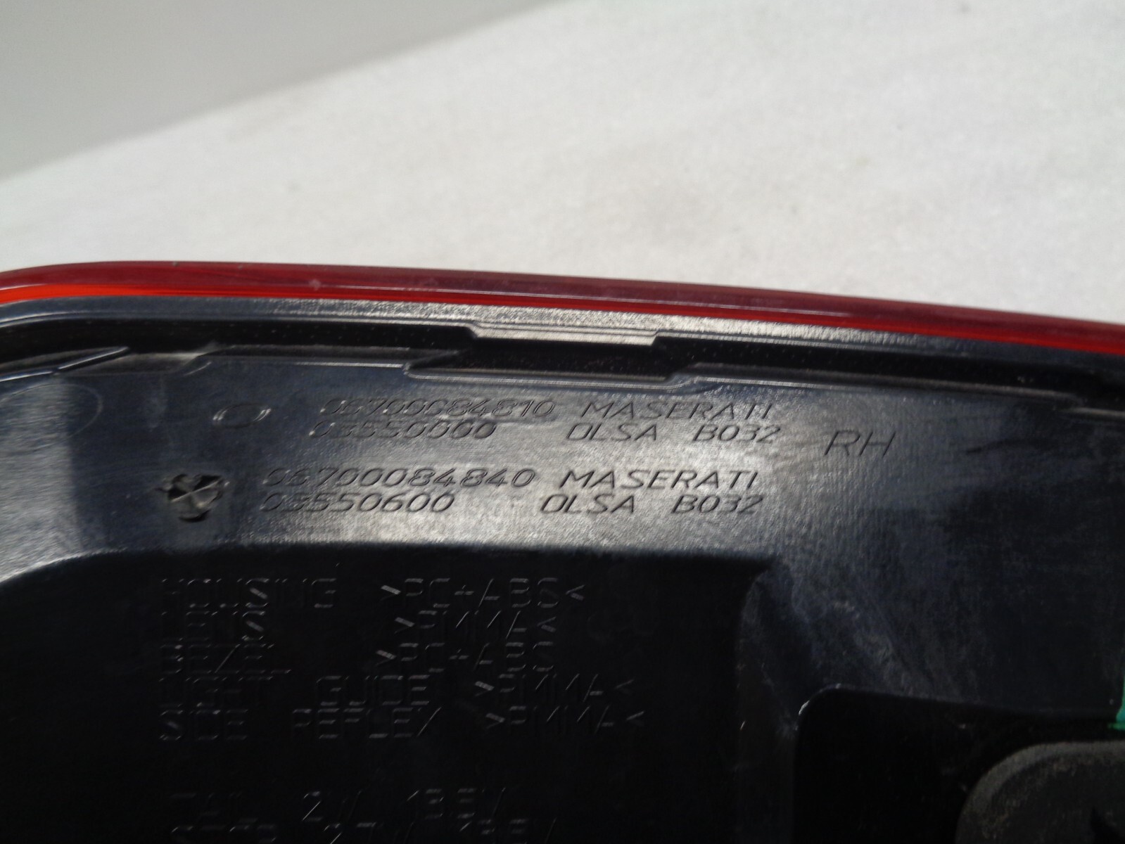 14-17 Maserati Ghibli Rear Right Passenger Outer Tail Light LED OEM AK2308290