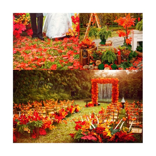 Wal 300 Stück Künstliche Herbstahornblätter Gemischt Herbstfarben Blatt für... - Bild 6 von 6