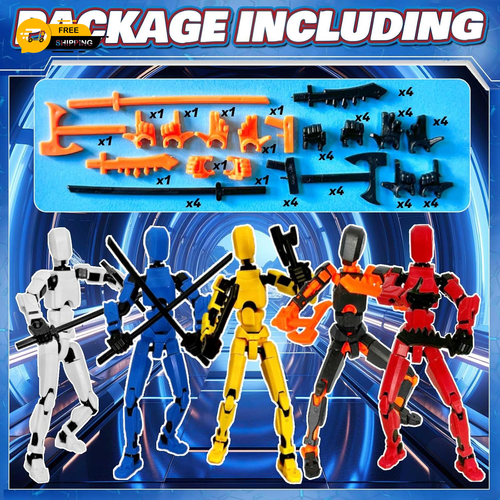 Juego de figuras de acción T13 Titan 13 ya montadas, impresas en 3D 13 robots (5 colores: - Imagen 2 de 8