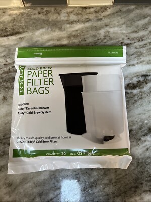 20-Pack | Genuine TODDY Cold Brew Coffee Paper Filter Bags OS Filters 13 x11.5 