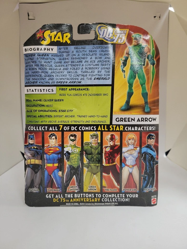 Figura de acción Mattel DC Universe Green Arrow 6" con arco y flechas Foto 3 de 4