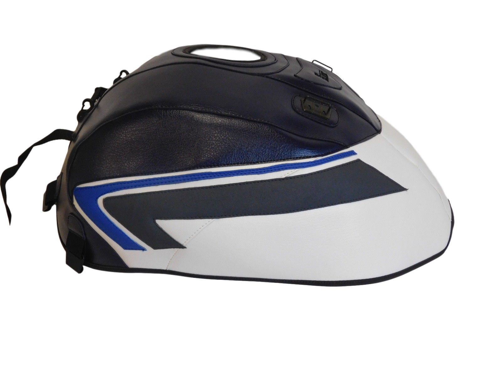 Cache réservoir Suzuki GSX 1400 2001-2008 Top Sellerie blanc et noir
