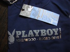 PLAYBOY JEANS HOLLYWOOD RODEO DRIVE NAVY LONG SHIRT SIZES S thru XL RARE NEW