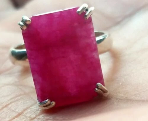 Anelli di lusso in argento sterling pietra principale rubino