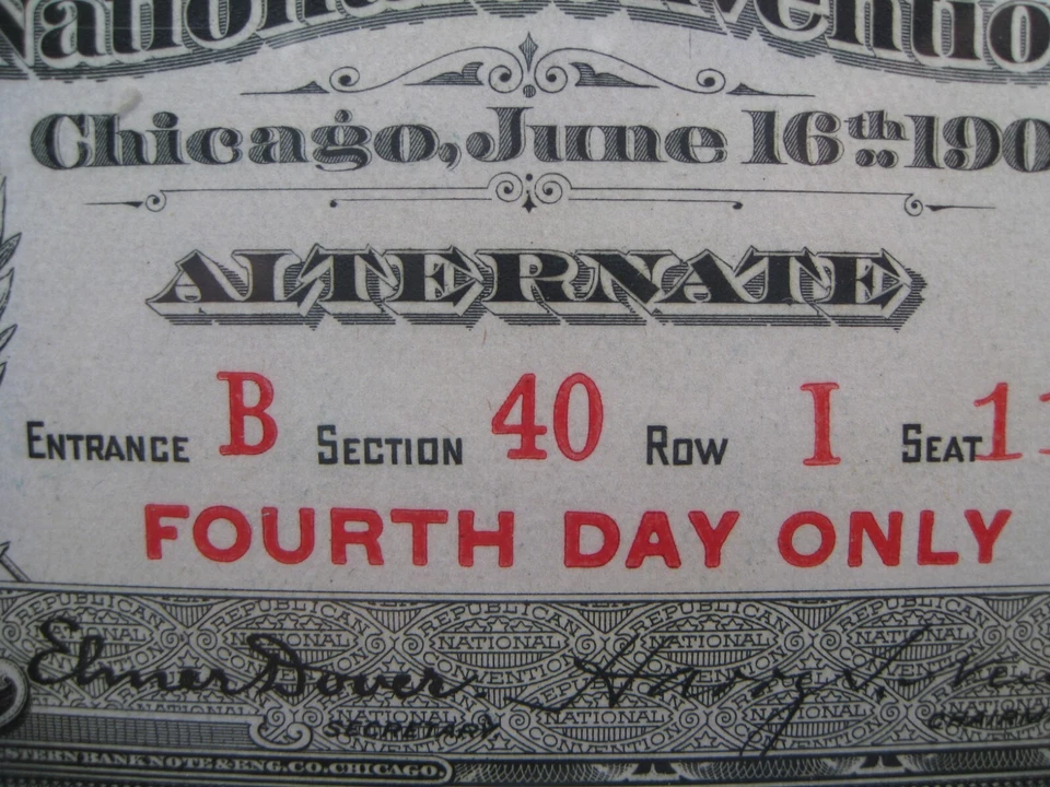 Vintage 1908 Républicain National Convention ( Taft ) 4th Jour Rechange June10, - Photo 4/4