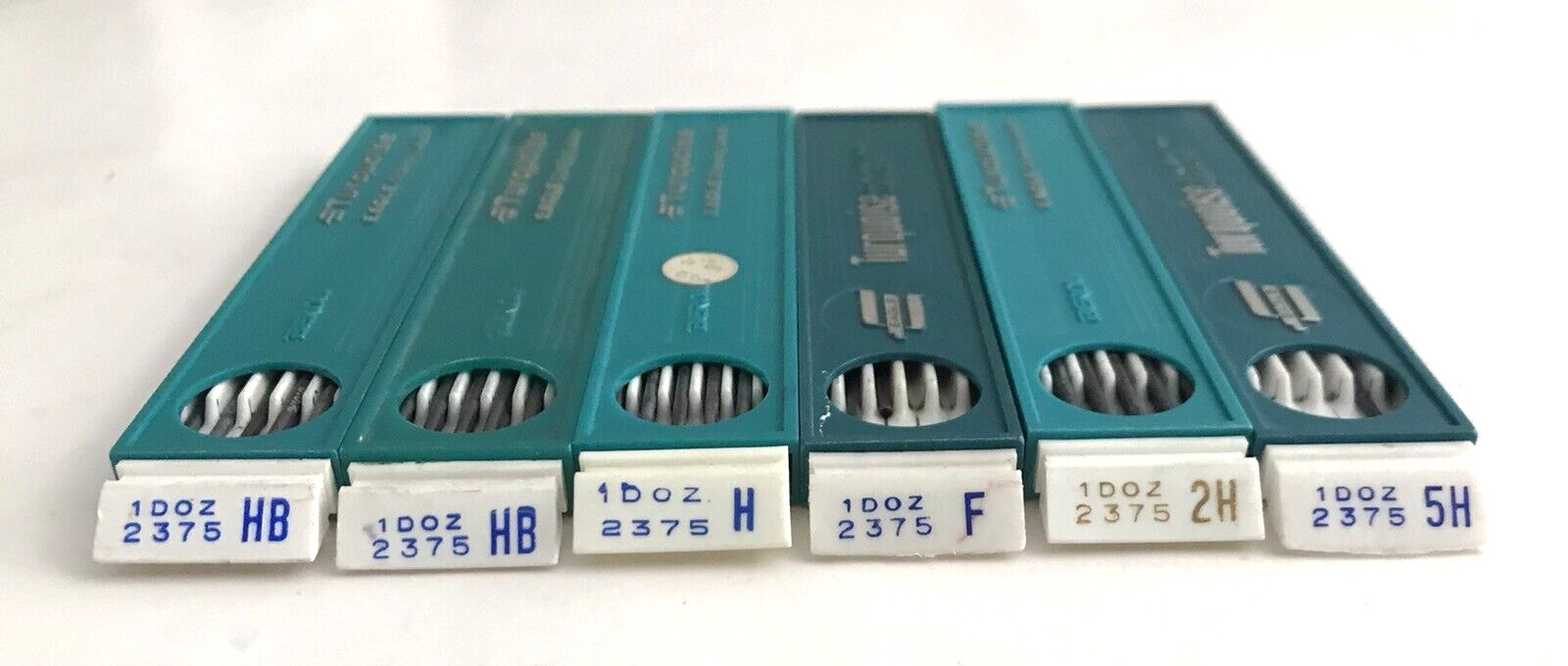 BEROL EAGLE TURQUOISE Drawing Clutch Pencil Lead Lot-6 Cases HB F 2H 5H VINTAGE