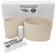 3.5X36 IN. LEATHER HONING BELT SUPER STROP FITS 4X36 BELT SANDERS