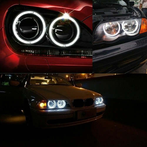 4PC Angel Eyes Light Fits BMW E36 E38 E39 E46 White Car Headlight LED Halo Lamp - Picture 3 of 9