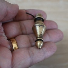 Rare vintage miniature Brass plumb bob leveling measuring carpenter tool
