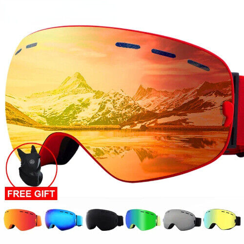 Ski-Brille-Snowboard-Brille--Schnee-Sonnenbrille---Objektiv-Anti-Fog-Ski-Brille - Bild 1 von 14