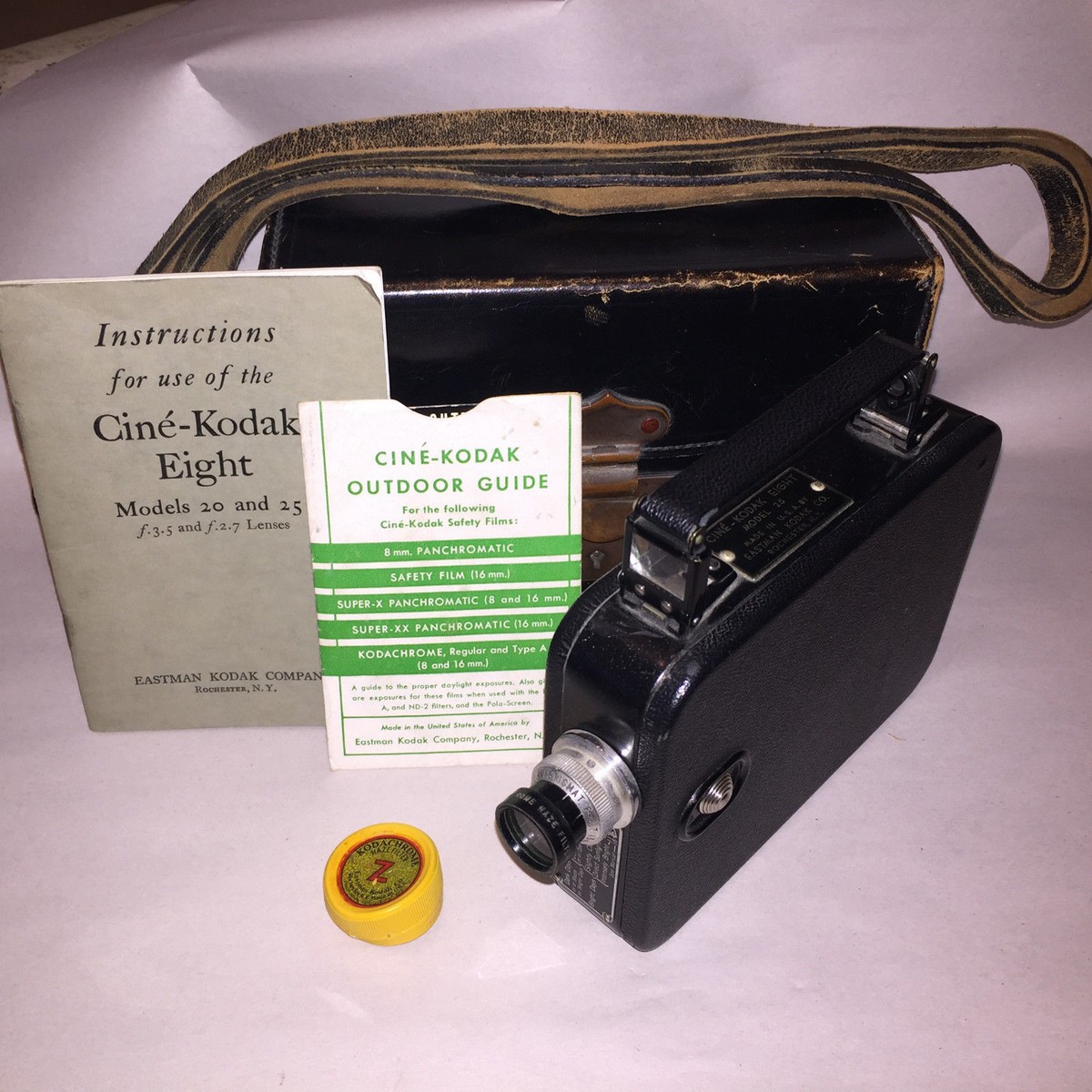 CINE-KODAK EIGHT MODEL 25, 8mm film, 13mm f/16 lens, 1932-47